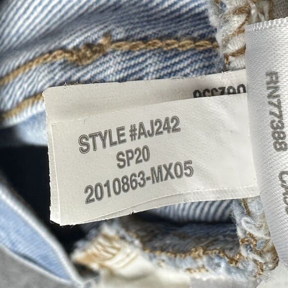 Madewell Relaxed Denim Shorts Womens 25 Light Wash Button Fly Raw Hem Boho 2" - Picture 13 of 13